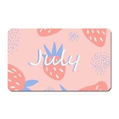 July Summer Strawberry Pink Berry Magnet (rectangular) by Grandong