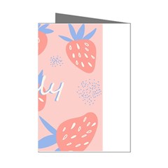 July Summer Strawberry Pink Berry Mini Greeting Cards (pkg Of 8) by Grandong