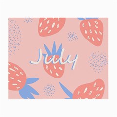 July Summer Strawberry Pink Berry Small Glasses Cloth by Grandong