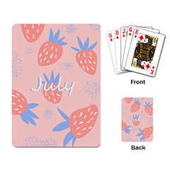 July Summer Strawberry Pink Berry Playing Cards Single Design (rectangle)