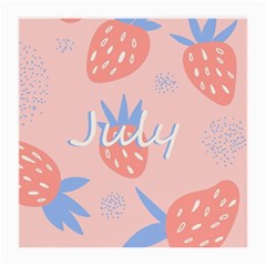 July Summer Strawberry Pink Berry Medium Glasses Cloth by Grandong