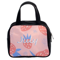 July Summer Strawberry Pink Berry Classic Handbag (two Sides) by Grandong