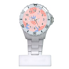 July Summer Strawberry Pink Berry Plastic Nurses Watch by Grandong