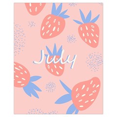 July Summer Strawberry Pink Berry Drawstring Bag (small) by Grandong