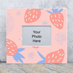 July Summer Strawberry Pink Berry White Wall Photo Frame 5  X 7  by Grandong