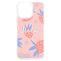 July Summer Strawberry Pink Berry Iphone 15 Plus Tpu Uv Print Case