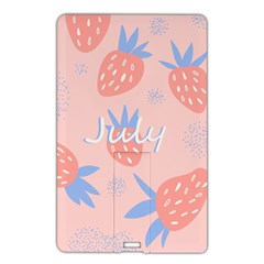 July Summer Strawberry Pink Berry Name Card Style Usb Flash Drive by Grandong