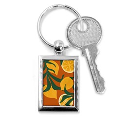 Lemon Citrus Fruit Summer Painting Drawing Key Chain (rectangle) by Grandong