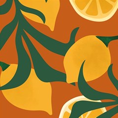 Lemon Citrus Fruit Summer Painting Drawing Play Mat (rectangle) by Grandong