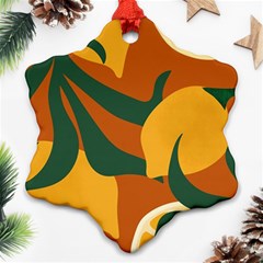 Lemon Citrus Fruit Summer Painting Drawing Ornament (snowflake)