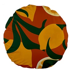 Lemon Citrus Fruit Summer Painting Drawing Large 18  Premium Flano Round Cushions by Grandong