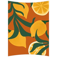 Lemon Citrus Fruit Summer Painting Drawing Back Support Cushion by Grandong