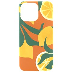 Lemon Citrus Fruit Summer Painting Drawing Iphone 15 Pro Max Black Uv Print Pc Hardshell Case by Grandong