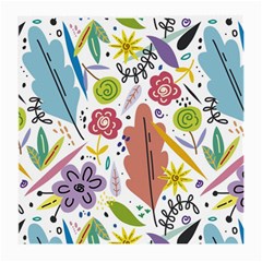 Summer Flowers Spring Background Medium Glasses Cloth (2 Sides)