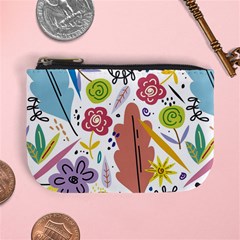 Summer Flowers Spring Background Mini Coin Purse by Grandong