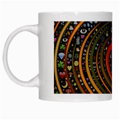 Swirl Vortex Emoji Cyclone Motion Art White Mug by Paksenen