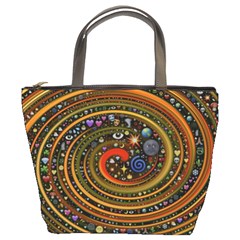 Swirl Vortex Emoji Cyclone Motion Art Bucket Bag