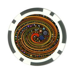 Swirl Vortex Emoji Cyclone Motion Art Poker Chip Card Guard (10 Pack)