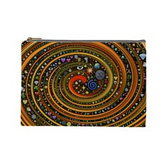 Swirl Vortex Emoji Cyclone Motion Art Cosmetic Bag (large)