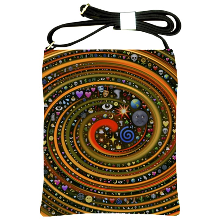 Swirl Vortex Emoji Cyclone Motion Art Shoulder Sling Bag