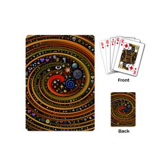 Swirl Vortex Emoji Cyclone Motion Art Playing Cards Single Design (mini) by Paksenen