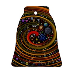 Swirl Vortex Emoji Cyclone Motion Art Bell Ornament (two Sides)