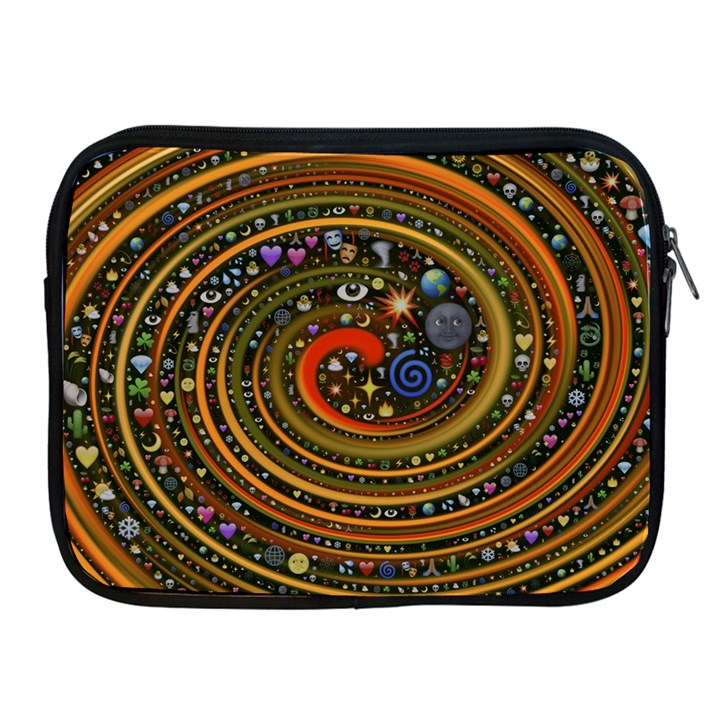 Swirl Vortex Emoji Cyclone Motion Art Apple iPad 2/3/4 Zipper Cases