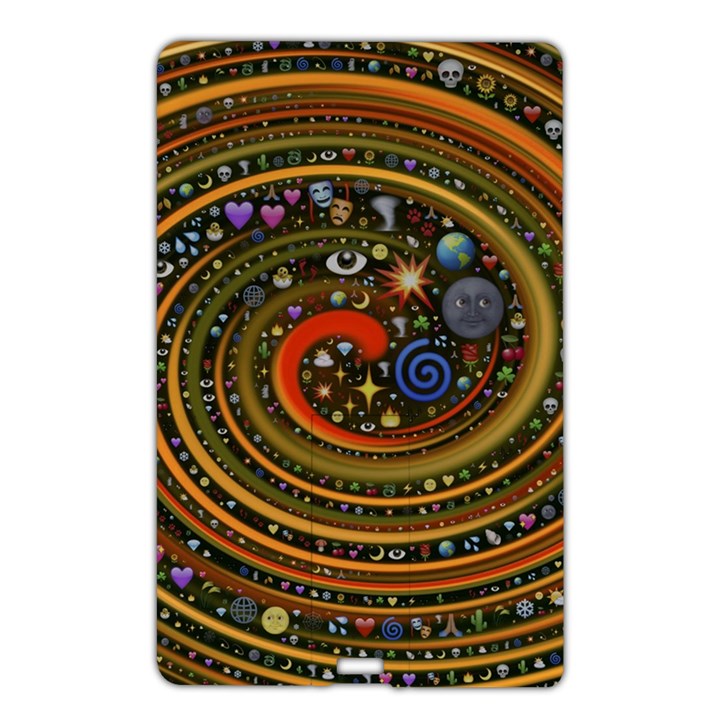 Swirl Vortex Emoji Cyclone Motion Art Name Card Style USB Flash Drive