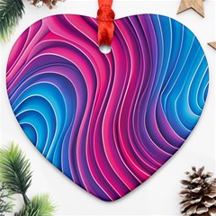 Spiral Swirl Pattern Light Circle Ornament (heart)