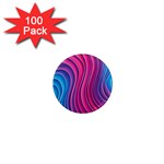 Spiral Swirl Pattern Light Circle 1  Mini Magnets (100 pack)  Front