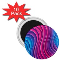 Spiral Swirl Pattern Light Circle 1 75  Magnets (10 Pack)  by Ndabl3x