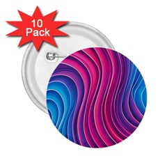 Spiral Swirl Pattern Light Circle 2 25  Buttons (10 Pack)  by Ndabl3x