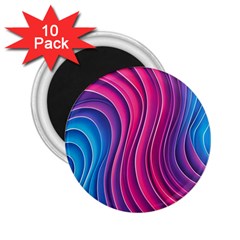 Spiral Swirl Pattern Light Circle 2 25  Magnets (10 Pack)  by Ndabl3x