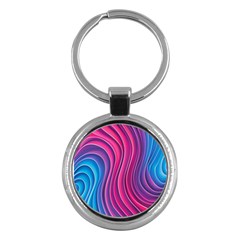 Spiral Swirl Pattern Light Circle Key Chain (round) by Ndabl3x