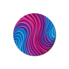 Spiral Swirl Pattern Light Circle Rubber Coaster (round) by Ndabl3x