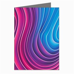 Spiral Swirl Pattern Light Circle Greeting Cards (pkg Of 8)