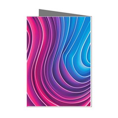 Spiral Swirl Pattern Light Circle Mini Greeting Cards (pkg Of 8)