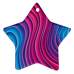 Spiral Swirl Pattern Light Circle Star Ornament (two Sides)