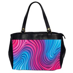 Spiral Swirl Pattern Light Circle Oversize Office Handbag (2 Sides) by Ndabl3x