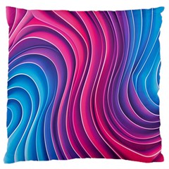 Spiral Swirl Pattern Light Circle Large Cushion Case (two Sides) by Ndabl3x