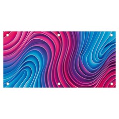 Spiral Swirl Pattern Light Circle Banner And Sign 6  X 3  by Ndabl3x