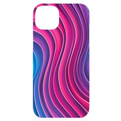 Spiral Swirl Pattern Light Circle Iphone 14 Plus Black Uv Print Case