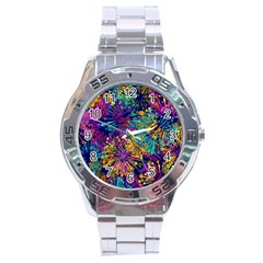 Illustration Graphics Art Stainless Steel Analogue Watch