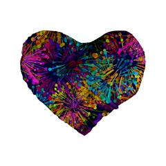 Illustration Graphics Art Standard 16  Premium Flano Heart Shape Cushions by anzea