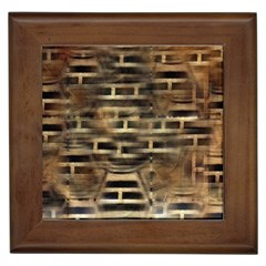 Textures Brown Wood Framed Tile by anzea