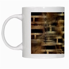 Textures Brown Wood White Mug