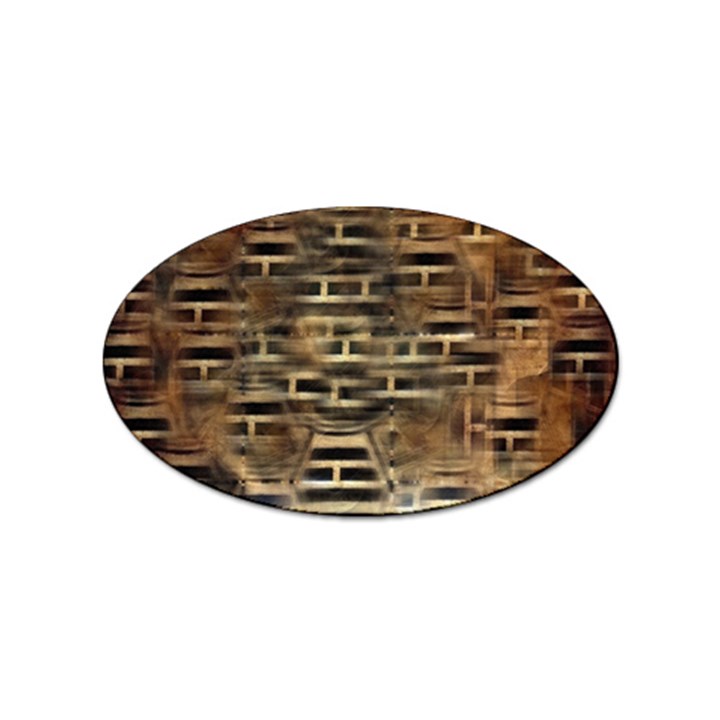 Textures Brown Wood Sticker (Oval)