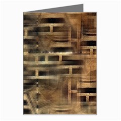 Textures Brown Wood Greeting Card by anzea