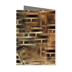 Textures Brown Wood Mini Greeting Cards (pkg Of 8) by anzea