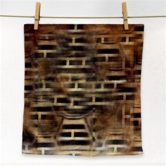 Textures Brown Wood Face Towel